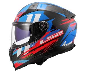 LS2 Unisex Vector Ii Carbon Tantic Red Blue Integraler Motorradhelm