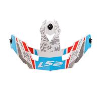 Visiera Spoiler Ls2 Per Casco Drifter OF606 Bianco Blu