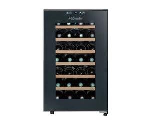 LS28SILENCE Cantinetta portabottiglie, 28 bottiglie, nera - Nouvo