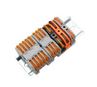 LSA-1 211 Tipo su guida Din Mini connettore di giunzione a pressa for cavo a cablaggio rapido rapido invece della morsettiera push-in UK2.5B(211-ORANGE,50 PCS)