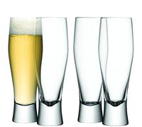 LSA BR12 Bar, Bicchiere per lager da 400 ml, Trasparente, Confezione da 4
