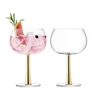 LSA GN13 Gin, Bicchiere Ballon, 420 ml, Oro, Confezione da 2