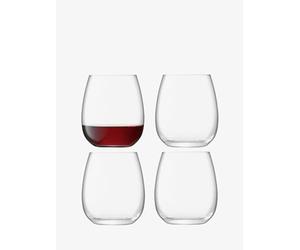 LSA International BG11 BOrough, Bicchiere senza stelo, 455 ml, Trasparente, Confezione da 4