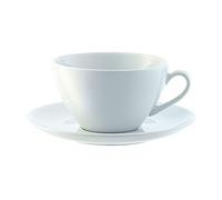 LSA International DI07 Dine, tazza da cappuccino con piattino, 0,35 l, Confezione da 4