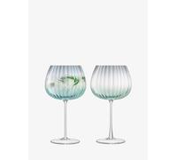 LSA International G1443-23-151 Calici Dusk Balloon, Verde/Grigio, 650 ml, 2 Pezzi, Glass