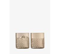 LSA International G1641-12-149 Bicchieri Wicker Tumbler, Tortora, 330 ml, 2 Pezzi, Glass, Marrone/Moka