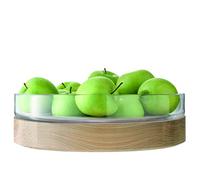 LSA International LW10 Lotta, ciotola Trasparente e base in frassino, diametro: 31 cm