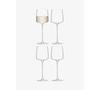 LSA International Metropolitan - Bicchiere da vino trasparente, 350 ml, set da 4, lavabile in lavastoviglie, MW02