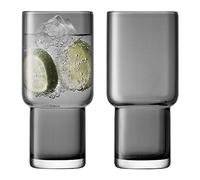 LSA International Utility tumbler 300 ml Slate x 2. grigio. 8.2 x 8.2 x 10 cm