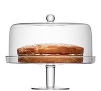 LSA KL03 Klara, porta torte con campana, diametro inferiore: 33 cm, diametro superiore: 30 cm, Trasparente