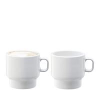 LSA UP02 Utility - 2 bicchieri piatti bianchi, 280 ml, colore: Bianco