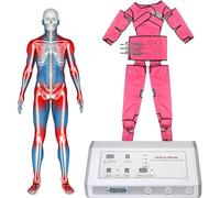 LSBHPPD Pressoterapia Linfodrenaggio Total Body per Casa Massaggiatore Elettrico Compressione Massaggio Completo a 360°,Aiuta Ad Eliminare L'affaticamento,Pink