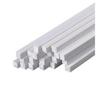 LSCAILIAO 20PCS ABS Barre quadrate in plastica per Artigianato Fai-da-Te Tavolo di Sabbia Modello architettonico Decorazioni,3x3x500mm