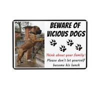 LSDINDF Cartello Personalizzato Attenti ai Cani, cartelli Personalizzati per avvertire i Cani, Foto e Testo Personalizzati del Cane, resistentealla ruggine e alle intemperie.