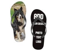 LSDINDF Infradito Personalizzate, Ciabatte Infradito Personalizzate, con Foto/Testo, Infradito da Spiaggia estive, Suola in Gomma Antiscivolo, Unisex.