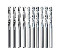 LSDLOUYAQNG Fresa per fresatura 10 Pezzi Diametro 2,0 mm 2 scanalature Fresa Piatta 3,175 mm Gambo Fresa a Spirale Fresa CNC Micro Fresa in Metallo Duro (2,0xD3,175x17)(2.0xD3.175x17)