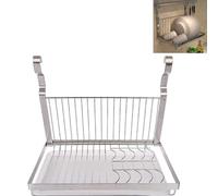 Dittzz Scolapiatti a Parete, Pieghevole Scolapiatti in Acciaio Inox per Cucina,39.5x26.2x33cm