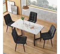 LSFYYDS Set di 2 sgabelli da bar con schienale, per sala da pranzo, bar, in velluto e metallo, per cucina