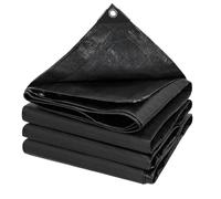 LSFYYDS Tela Cerata Nera Protezione Solare Impermeabile Tarp Isolante Termica Telo Antipioggia Parasole Esterni Ispessito(Size:2x5m)