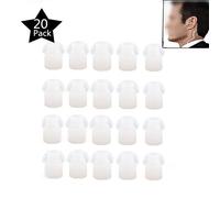 Lsgoodcare 20 pacchetti Bianco in gomma siliconica sostituzione fungo EarTips auricolare compatible with Motorola Kenwood Baofeng HYT Midland Radio sorveglianza tubo acustico auricolare