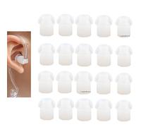 Lsgoodcare Confezione da 20 gommini di ricambio in gomma siliconica bianca, compatibili con Motorola Kenwood Icom Yaesu Baofeng HYT Midland Cobra radio sorveglianza auricolare auricolare acustico