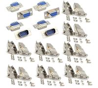 Lsgoodcare RS232 interfaccia seriale parallela DB9 9 pin D-Sub maschio femmina e confezione da 4 custodie Db9 in metallo