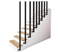 LShapedHandrail KitComplete Ringhiera in ferro per interni per loft da giardino Supporto per le mani per corridoi rampe di transizione (dimensioni: 115 cm) durevole ed elegante