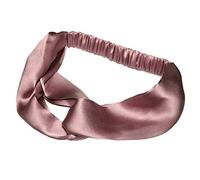 LSHARON 100% seta di gelso donne elastico fascia per capelli accessori per capelli turbante fasce per capelli ritorto, rosa, 1 count (Pack of 1)