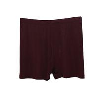 LSHARON Boxer da uomo in seta 100% seta di gelso biancheria intima, Borgogna, M