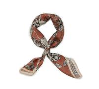 LSHARON SILK Sciarpa leggera in 100% seta di gelso, 65 x 65 cm, stampa digitale, piccola sciarpa quadrata in pura seta, foulard in seta naturale, regalo per donne e uomini, 1 Arancio-rosa, 65x65cm