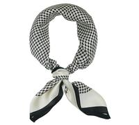 LSHARON SILK Sciarpa leggera in 100% seta di gelso, 65 x 65 cm, stampa digitale, piccola sciarpa quadrata in pura seta, foulard in seta naturale, regalo per donne e uomini, 8 Bianco+nero, 65x65cm