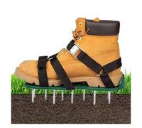 LSHBGV Scarpe aeratore per prato con cinghie regolabili e fibbie in metallo resistente, sandali preassemblati per aerare prato, terreno, cortile ed erba, taglia unica