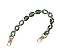 LSHIJI Catena per Borsa 38/67 cm Moda Donna Acrilico Catena for Borsa Parti Staccabili di Ricambio Cinturino in Resina Beige Lusso con Catene Manico a Fibbia(Green,67cm)