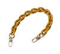 LSHIJI Catena per Borsa Accessori for Borsetta da Donna alla Moda Bianco Nero Catena in Resina Beige Cinturino Arancione di Lusso Tracolla Catene Frizione Carine(Yellow 35cm)