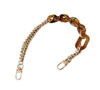 LSHIJI Catena per Borsa Parti accessorie for Borsetta da Donna alla Moda Catena in Resina acrilica ambrata Cinturino con Cinturino di Lusso Catene Frizione Carine(Amber 35cm)