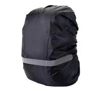 LSHIJI Coprizaino Impermeabile Zaino parapioggia da Viaggio all'aperto Escursionismo Arrampicata Copertura for Borsa Pieghevole Impermeabile con Striscia Riflettente(Black-S)