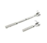 LSHIJI Morsetti per Fune 10 pz 1.5/2/3/4/5/6mm Filo in Acciaio Inox 304 Cavo Ringhiera Corda Forcella Mascella Tenditore Fibbia terminale di Montaggio Morsetti per I Cavi(6mm)