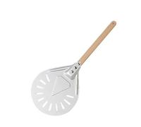 LSHIJI Pala Per Pizza Pala for pizza in alluminio, sollevatore for bucce, manico in legno antiscivolo, pala for pane, taglierina for formaggio, accessorio for la cottura(9inch 40cm H)