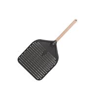 LSHIJI Pala Per Pizza Pala for pizza in alluminio, sollevatore for bucce, manico in legno antiscivolo, pala for pane, taglierina for formaggio, accessorio for la cottura(35cm Black 40cm H)
