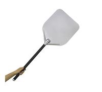 LSHIJI Pala Per Pizza Pala for pizza in alluminio, vassoio con rete e manico lungo, accessorio for pala for, spatola antiaderente, padella rotonda for cottura al forno(16inch 102cm)