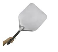 LSHIJI Pala Per Pizza Pala for pizza in alluminio, vassoio con rete e manico lungo, accessorio for pala for, spatola antiaderente, padella rotonda for cottura al forno(16inch 86cm)