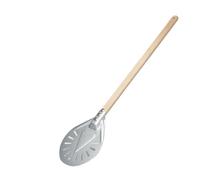 LSHIJI Pala Per Pizza Pala for pizza perforata da 7/8/9 pollici con manico in legno anodizzato, pala for pizze corte, for(7 inch 72cm)