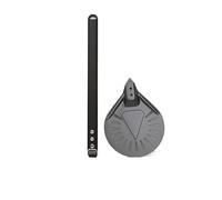 LSHIJI Pala Per Pizza Pala for pizza piccola, for girare la, pala for corta e rotonda, manico in legno antiscivolo, for perforata da 9 pollici, in alluminio(9 inch 60cm-03)
