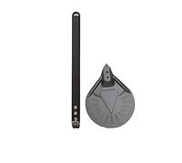 LSHIJI Pala Per Pizza Pala for pizza piccola, for girare la, pala for corta e rotonda, manico in legno antiscivolo, for perforata da 9 pollici, in alluminio(9 inch 100cm)