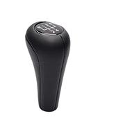 LSHIJI Pomello Cambio 5 Pomello del cambio in fibra di carbonio a 6 velocità adatto for BMW 1 3 serie E46 E53 E60 E61 E63 E65 E81 E82 E83 E87 E90 E91 E92 X1 X3 X5(5 Speed Leather A)