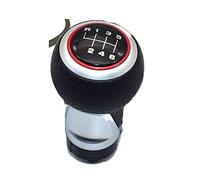 LSHIJI Pomello Cambio Leva del pomello cambio manuale for auto a 5/6 marce Stick Maniglia for penna Fit Use for Audi A4 S4 B8 8K A5 8T Q5 8R S Line 2007-2015 Anello rosso(6 Speed-Red A)
