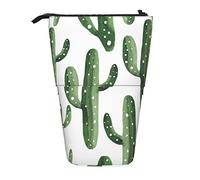 Lsjuee Astuccio per matite con stampa di cactus del sud-ovest, astuccio per matite in piedi, astuccio per cancelleria telescopico, astuccio per matite in piedi con cerniera