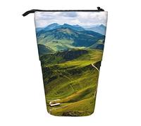 Lsjuee Astuccio per matite con stampa Green Mountain, astuccio per matite in piedi, astuccio per cancelleria telescopico, astuccio per matite in piedi con cerniera