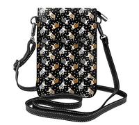 Lsjuee Australian Shepherds And Paw Borsa a tracolla per cellulare Borsa a tracolla da donna Pu