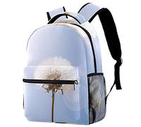 Lsjuee Bellissimo zaino Dandelion Under Sunshine per ragazzi e ragazze con spallacci regolabili, maniglia per il trasporto e doppie maniche per bottiglie di bevande